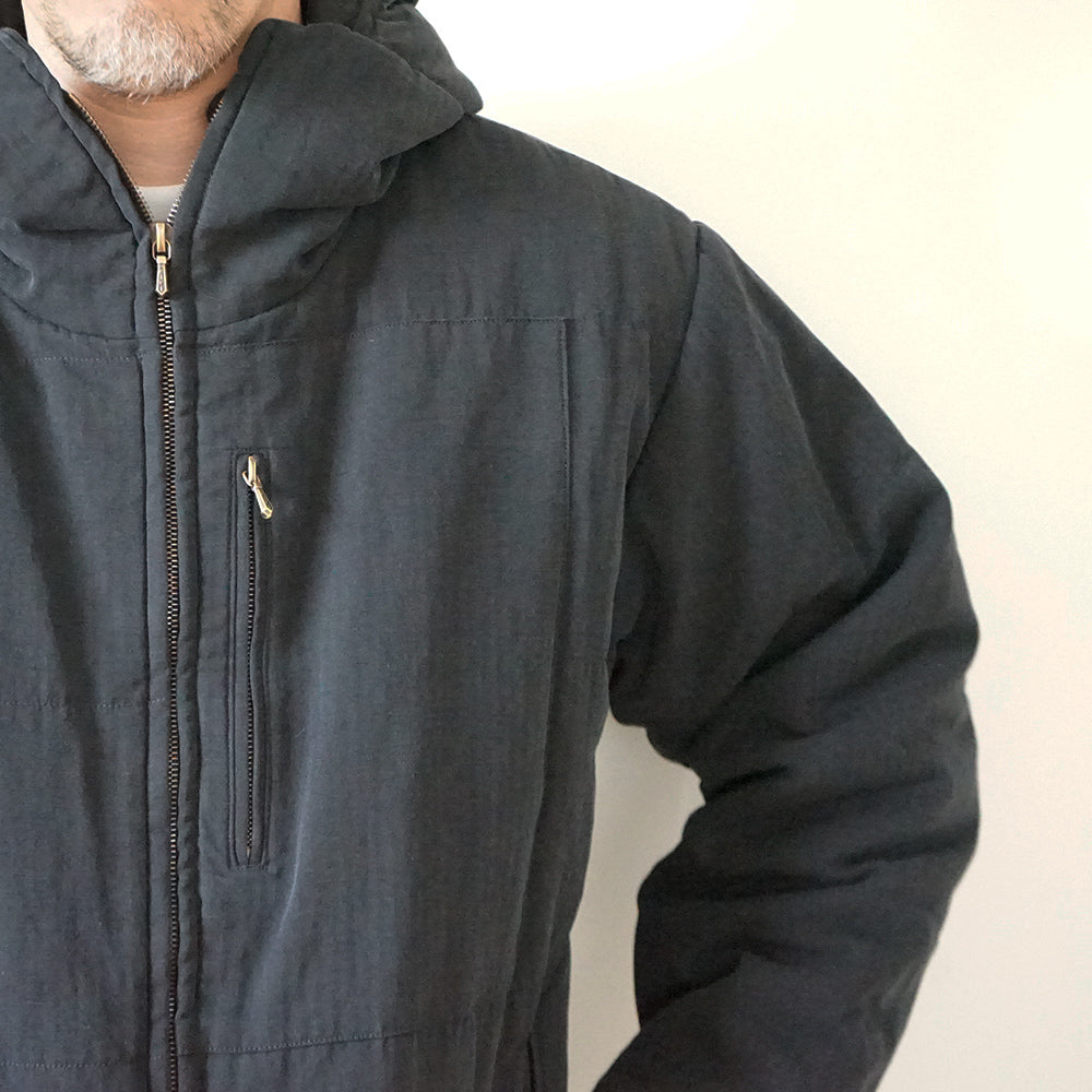 A.PRESSE - Washed Cotton Silk Linen Padded Jacket