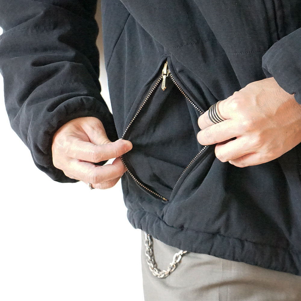 A.PRESSE - Washed Cotton Silk Linen Padded Jacket