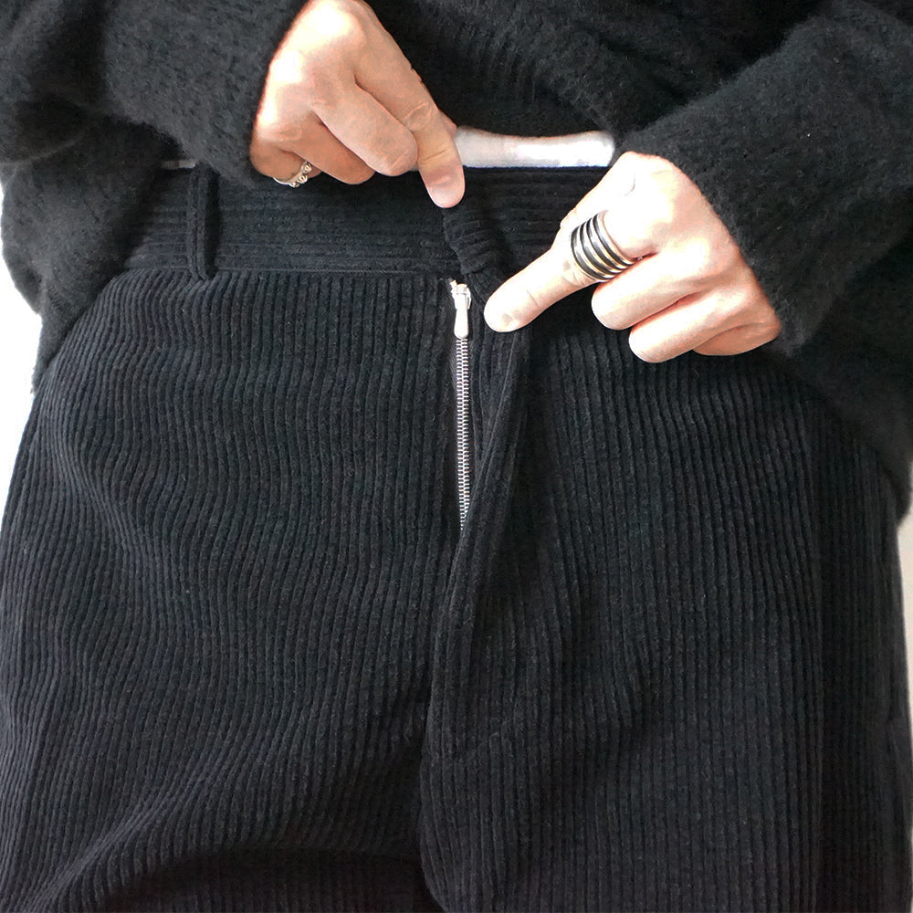 A.PRESSE - Wool Corduroy Wide Trousers