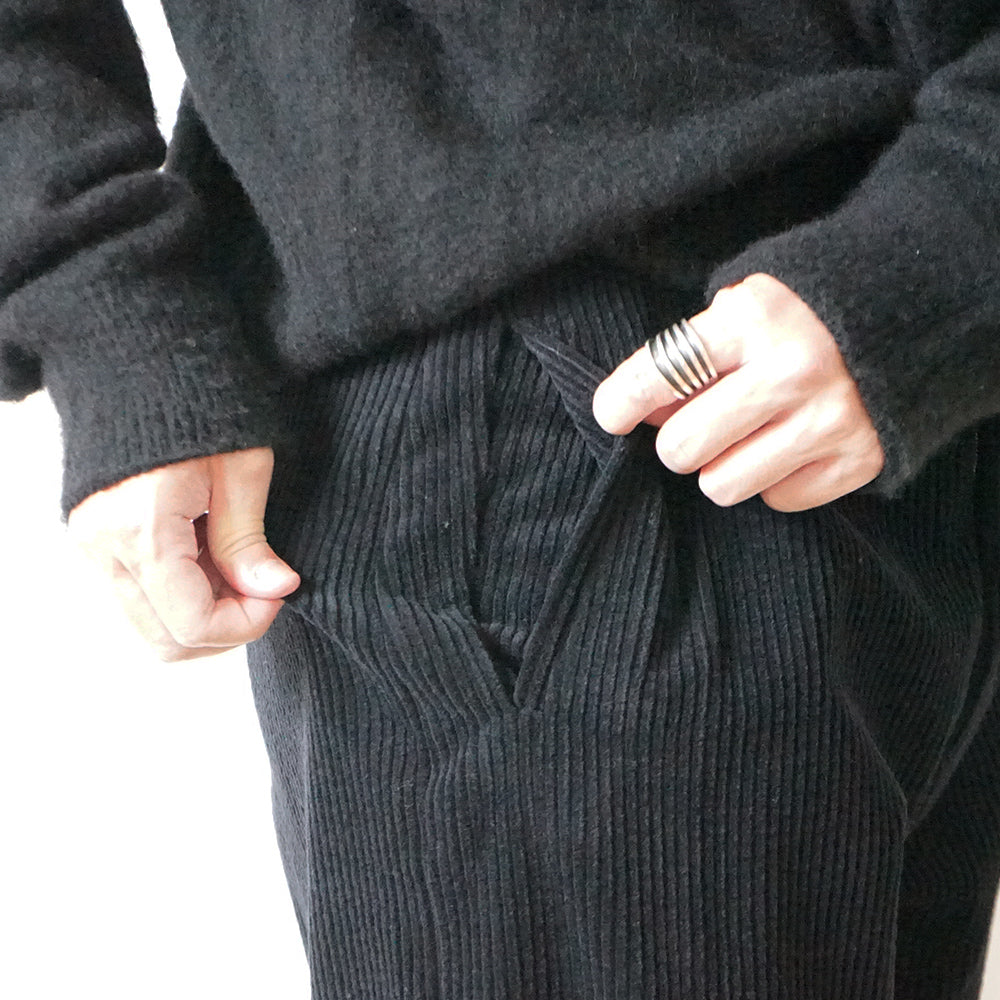 A.PRESSE - Wool Corduroy Wide Trousers