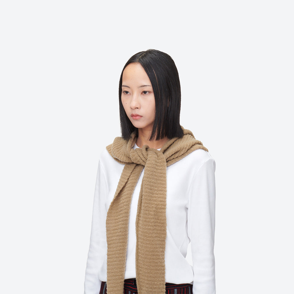 KIJIMA TAKAYUKI - BOUCLE KNIT HOODED SCARF – IN MY BOOK STORE