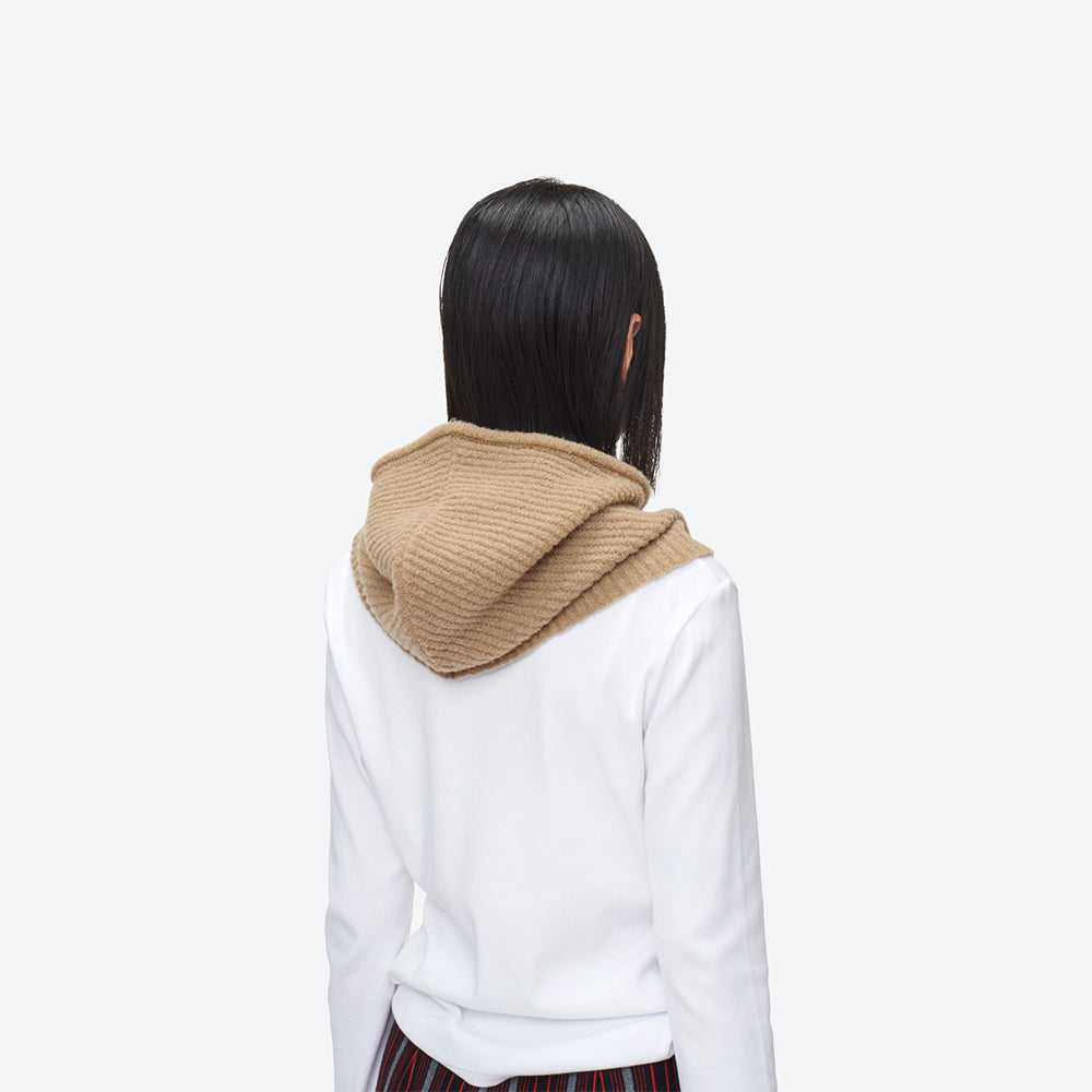 KIJIMA TAKAYUKI - BOUCLE KNIT HOODED SCARF
