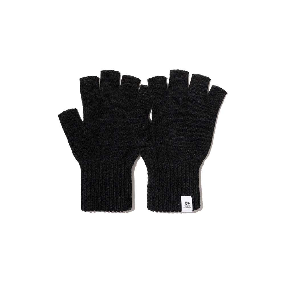 Fresh Service - THERMAL RIB KNIT FINGERLESS GLOVES