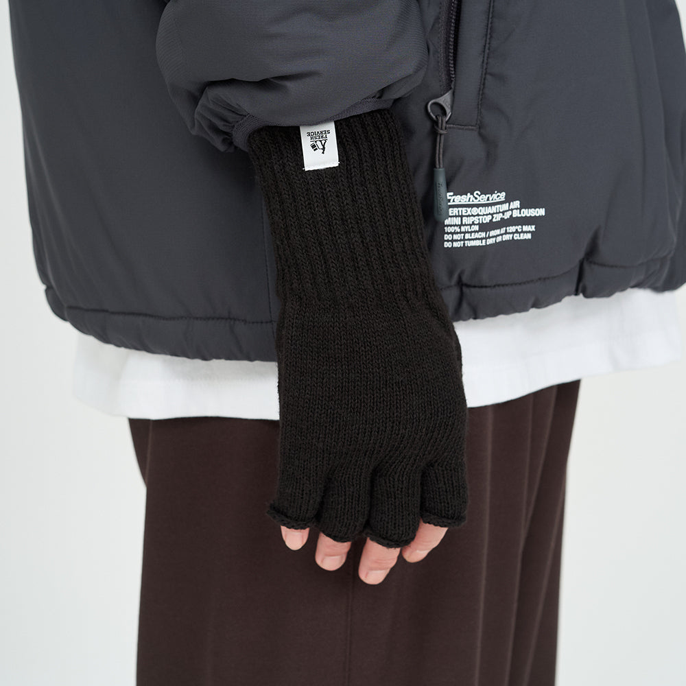 Fresh Service - THERMAL RIB KNIT FINGERLESS GLOVES