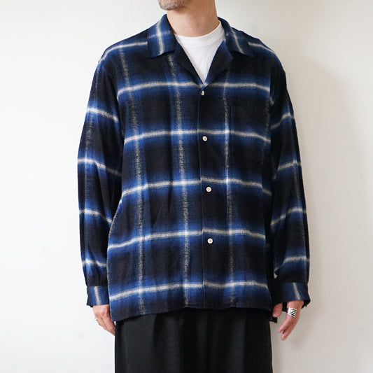 blurhms - Cotton Rayon Ombre Open-collar Shirt L/S