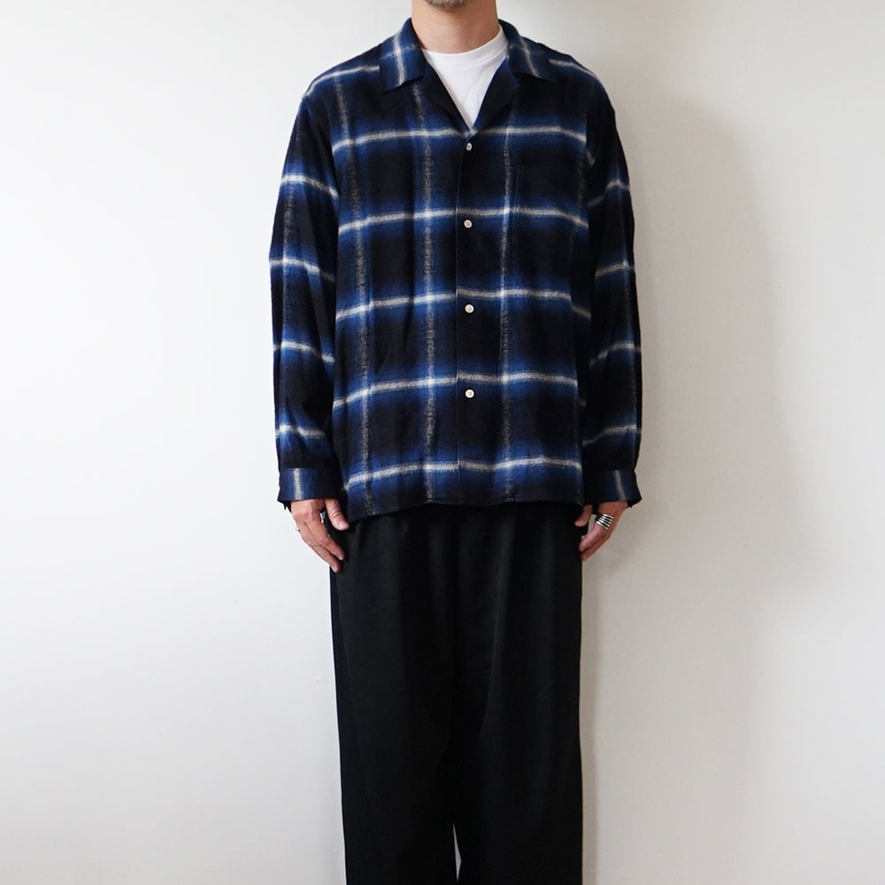 blurhms - Cotton Rayon Ombre Open-collar Shirt L/S