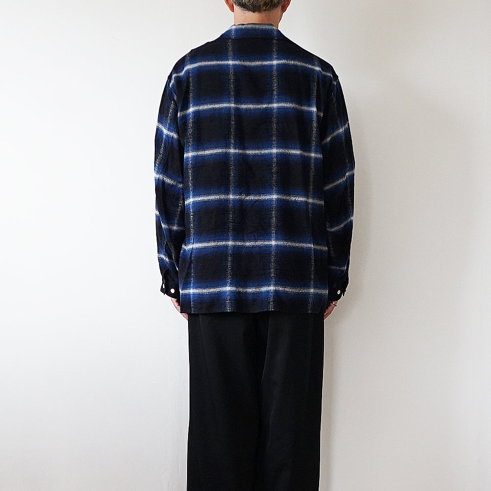 blurhms - Cotton Rayon Ombre Open-collar Shirt L/S