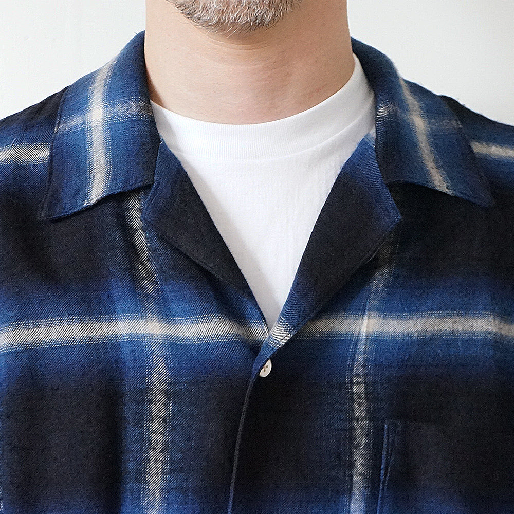 blurhms - Cotton Rayon Ombre Open-collar Shirt L/S