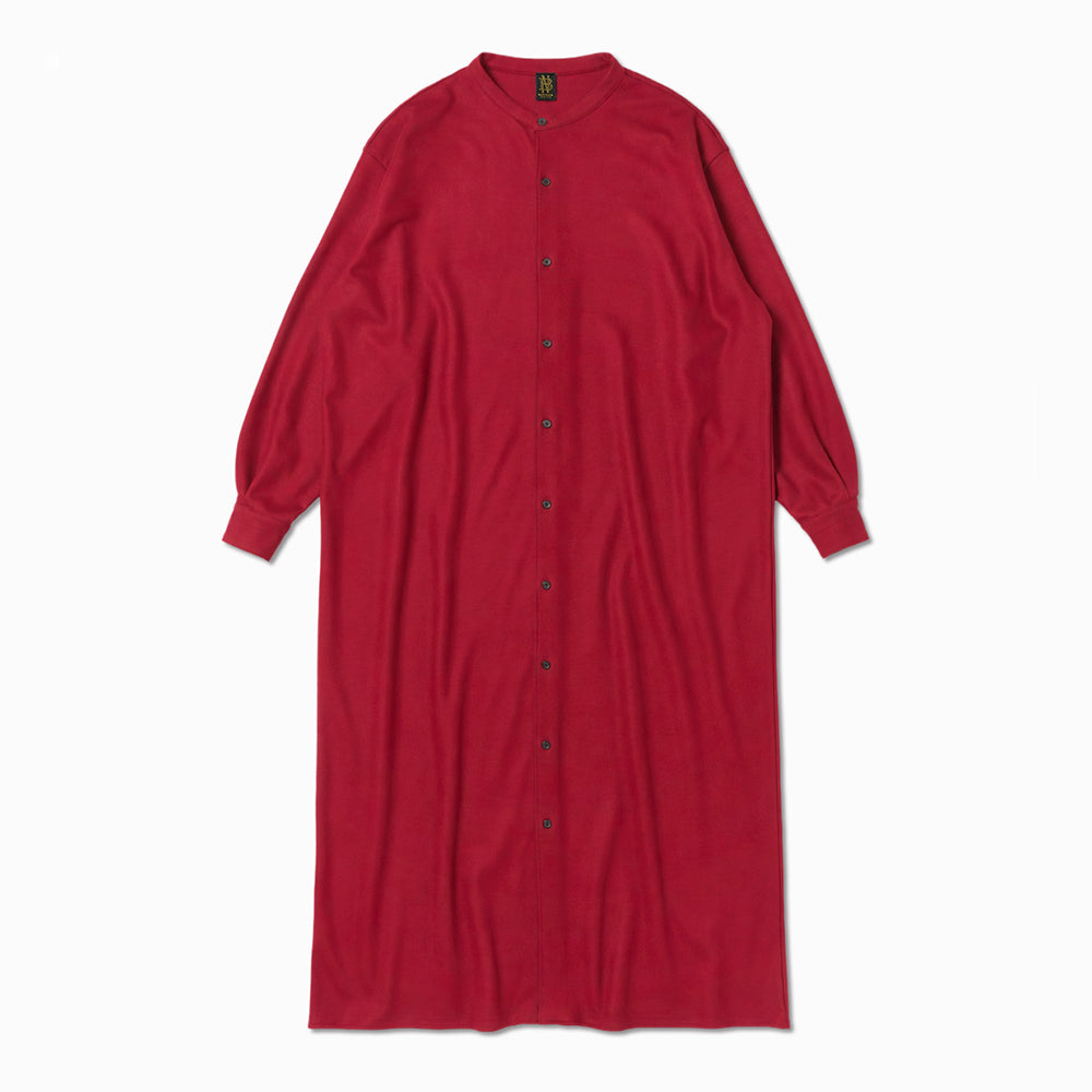 BATONER - MILLED SMOOTH WOOL BAND COLLAR ONEPIECE