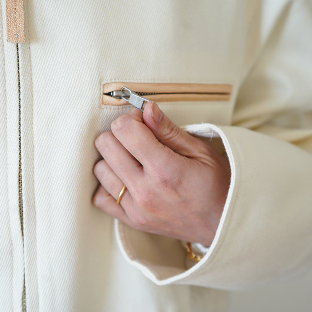 ATON - WOOL COTTON KERSEY HUNTING JACKET