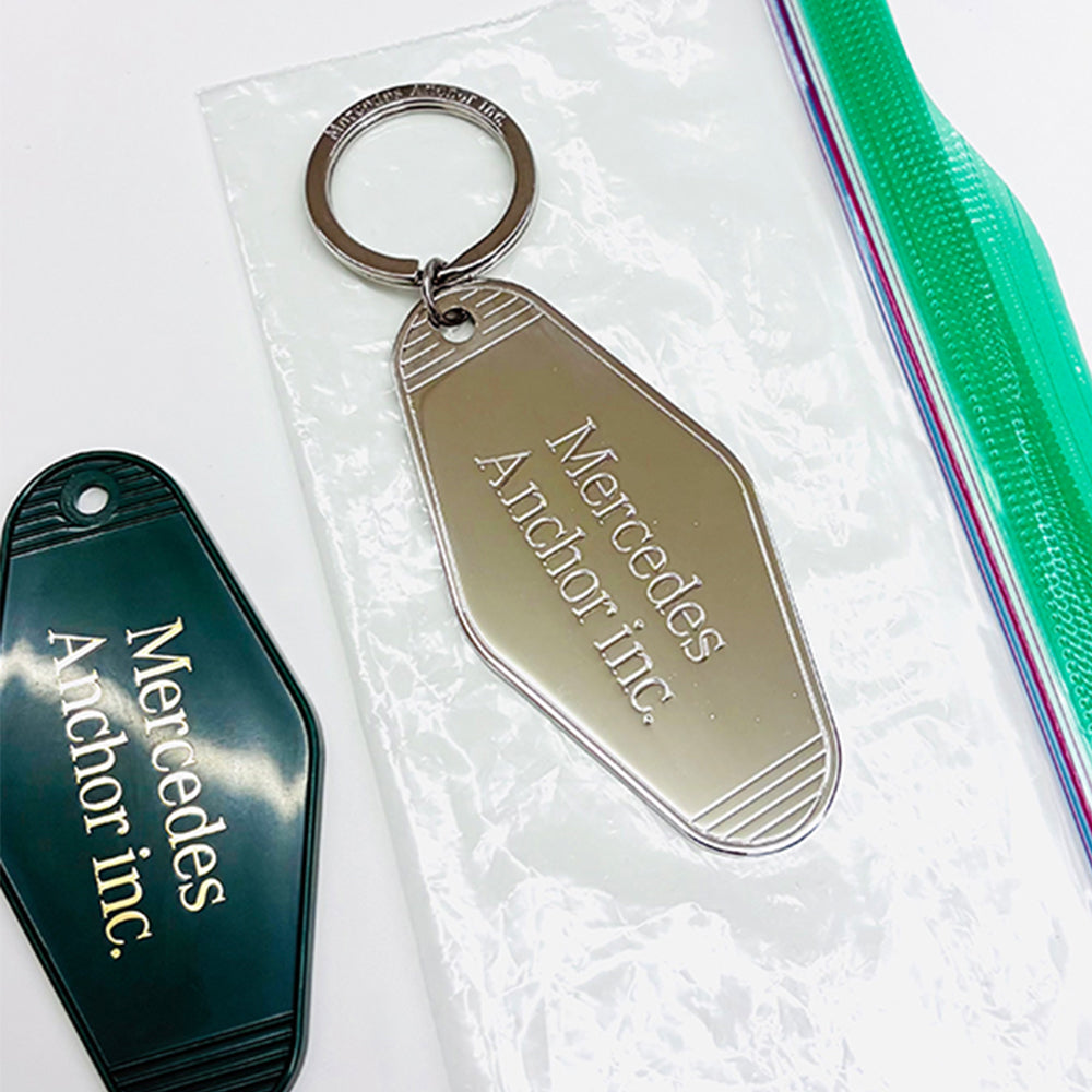 Mercedes Anchor inc. - TOP FLOOR METAL MOTEL KEYCHAIN