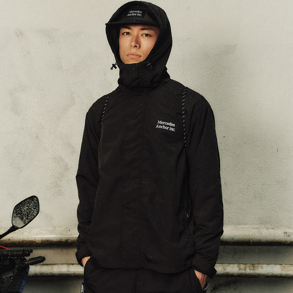 Mercedes Anchor inc. - HOODED NYLON TRACK JACKET – IN MY BOOK STORE