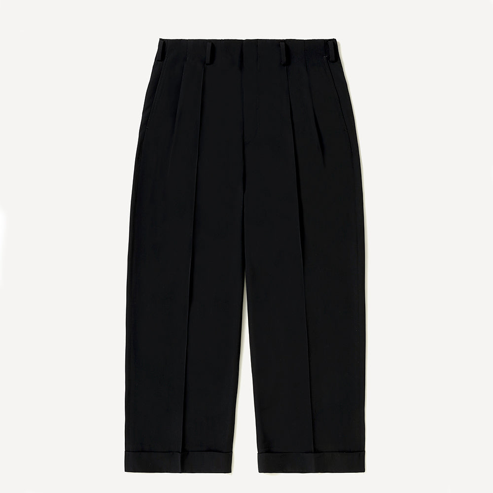 A.PRESSE - Wool Rayon Wide Trousers