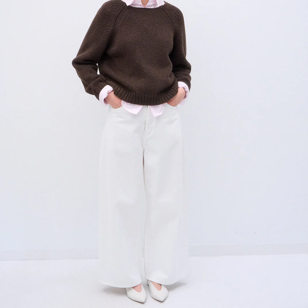 ATON - DENIM WIDE PANTS