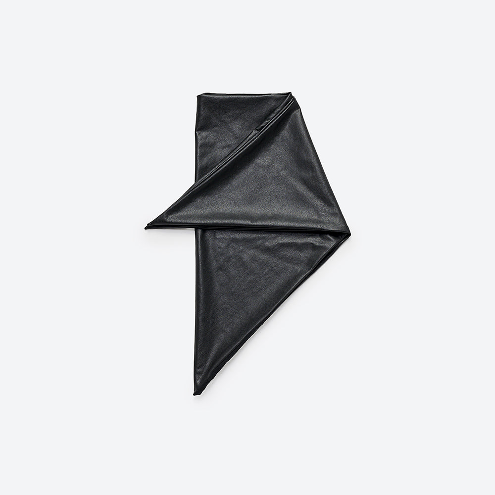 KIJIMA TAKAYUKI - FAUX LEATHER TRIANGLE SCARF