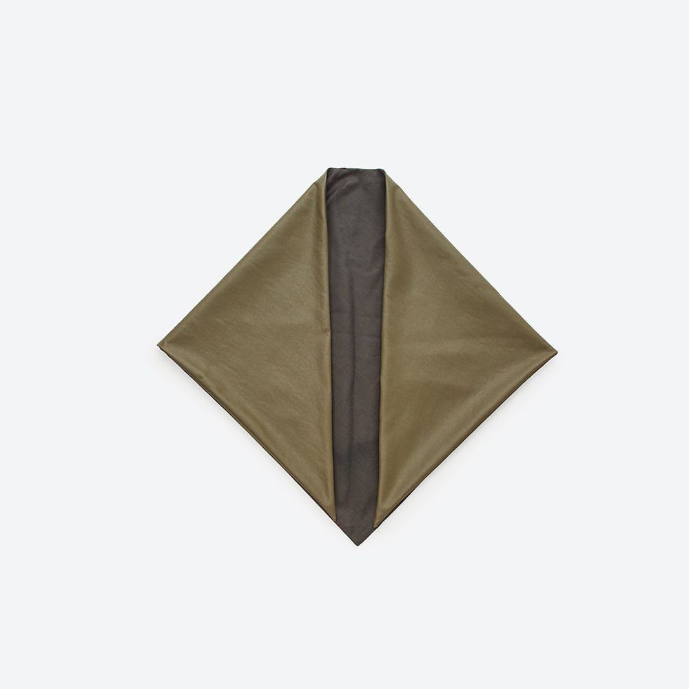 KIJIMA TAKAYUKI - FAUX LEATHER TRIANGLE SCARF
