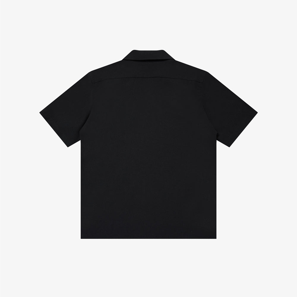 Mercedes Anchor inc. - OPEN COLLARED S/S LINEN ZIP SHIRT