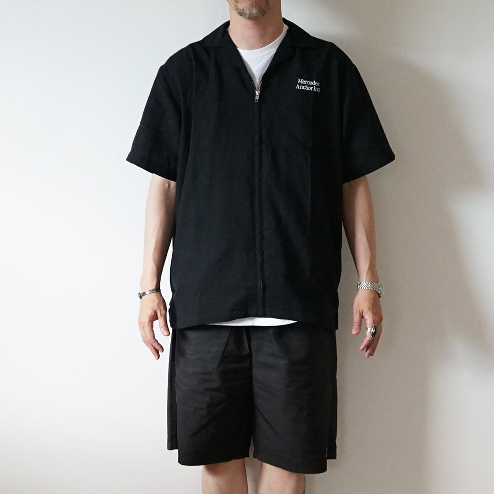 Mercedes Anchor inc. - OPEN COLLARED S/S LINEN ZIP SHIRT – IN MY