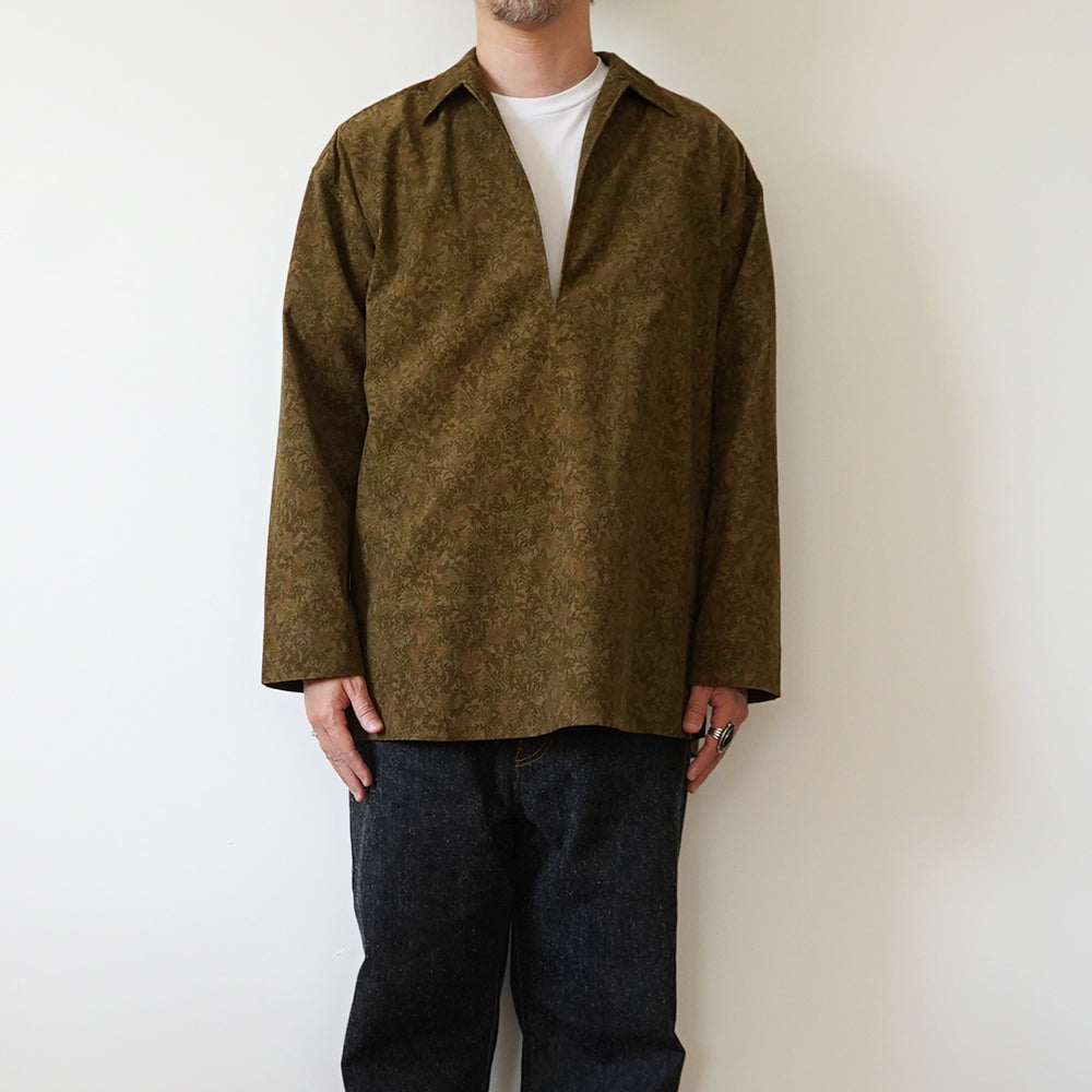 Cale - 21-wale Cord Print Skipper Shirt