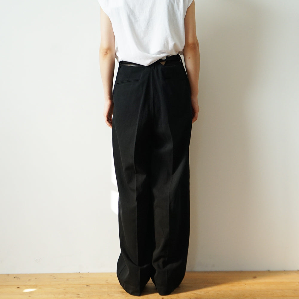 blurhms - Denim-Leather Belted Trousers (Women's)