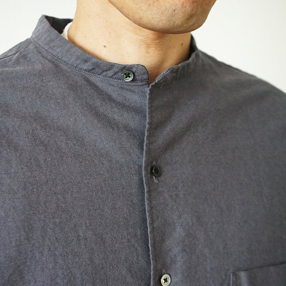Graphpaper - Oxford L/S Oversized Band Collar Shirt