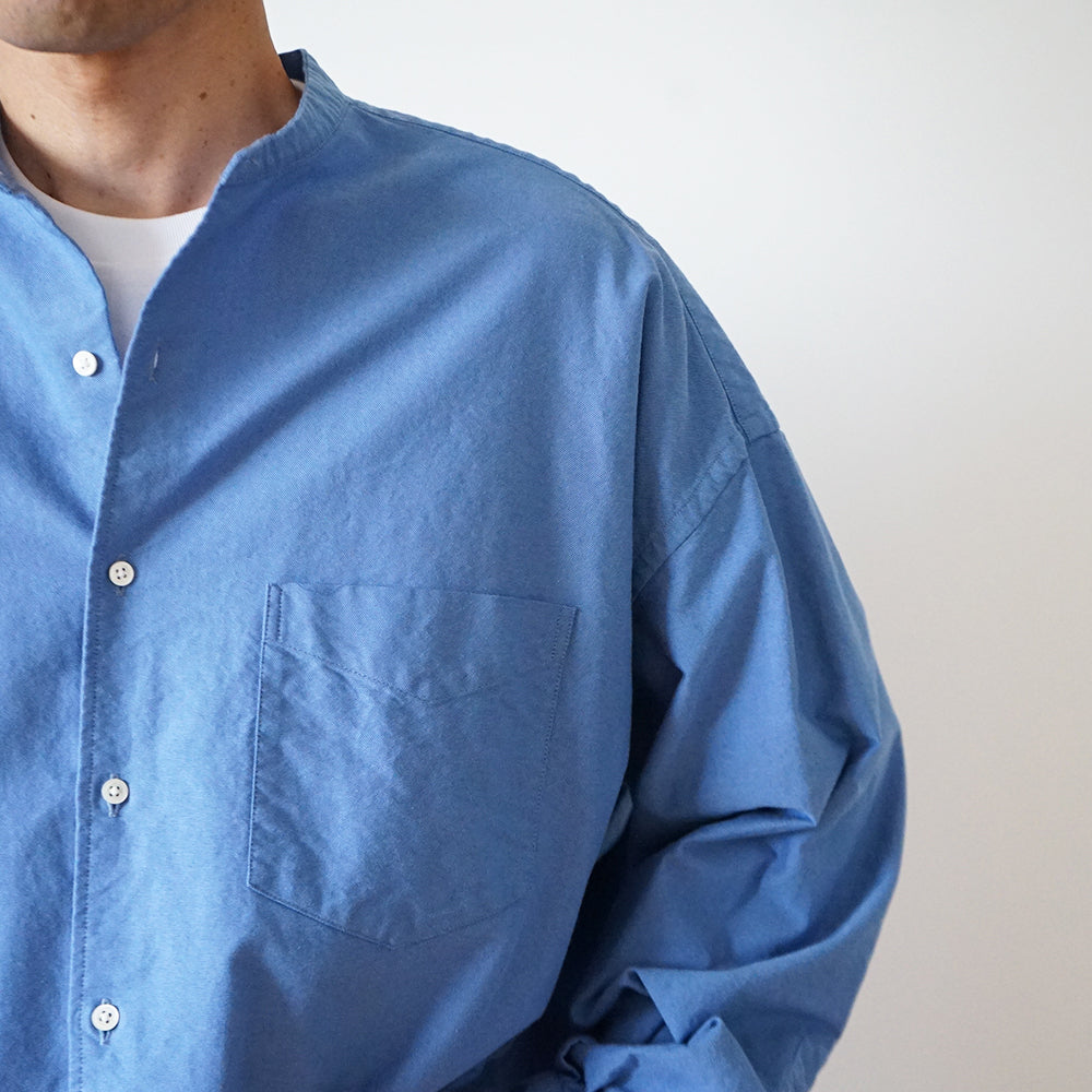 Graphpaper - Oxford L/S Oversized Band Collar Shirt