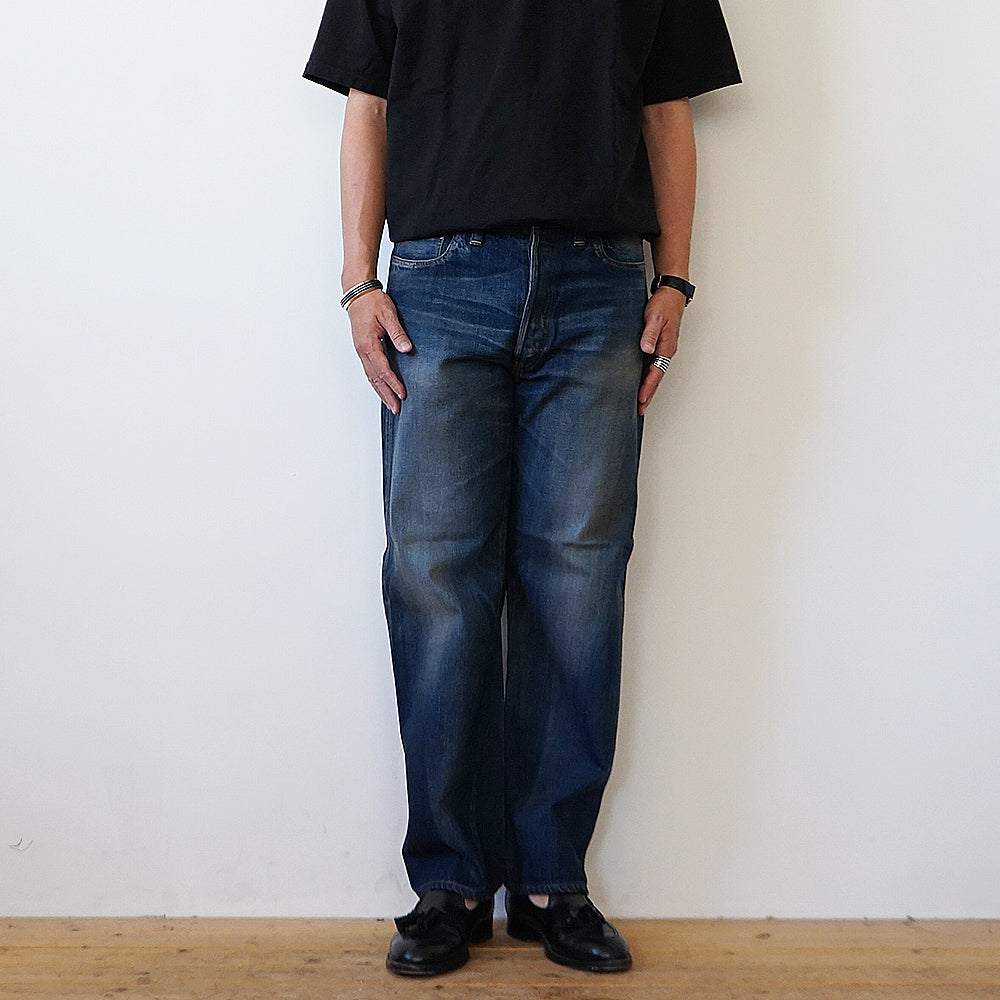 A.PRESSE - Vintage Washed Straight Denim Pants