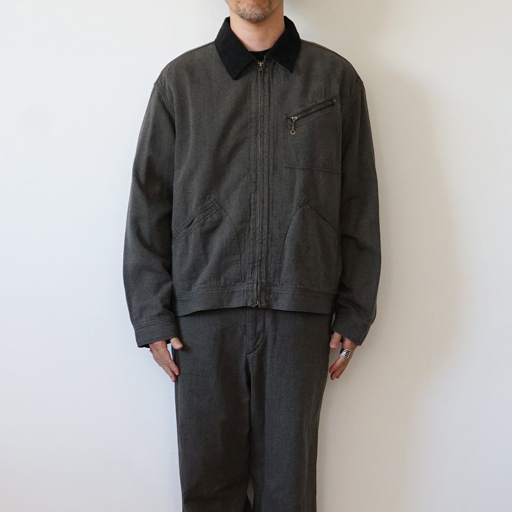 A.PRESSE - Vintage Black Chambray Work Jacket