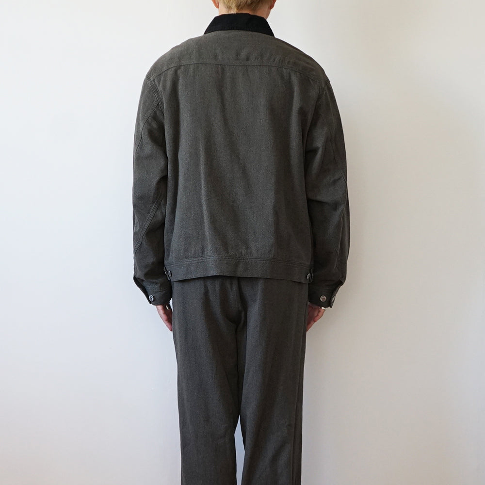 A.PRESSE - Vintage Black Chambray Work Jacket