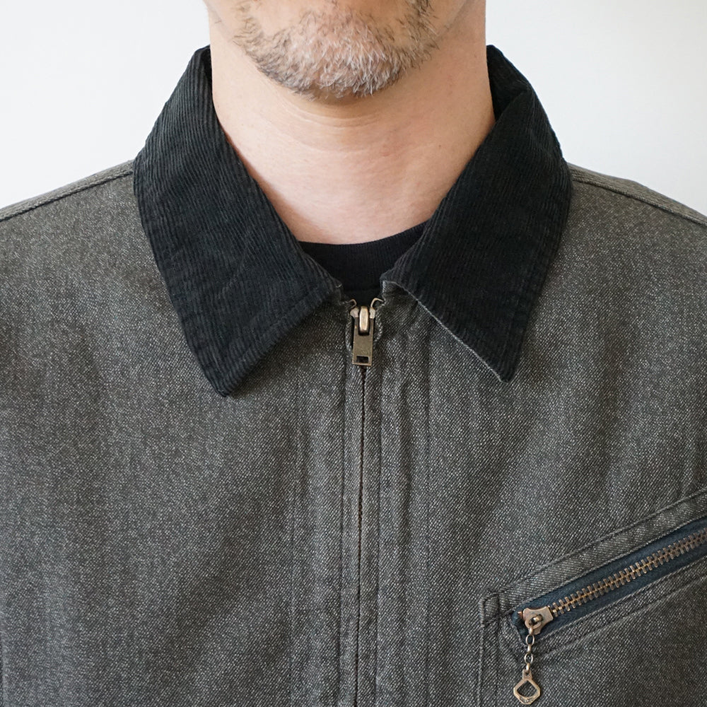 A.PRESSE - Vintage Black Chambray Work Jacket