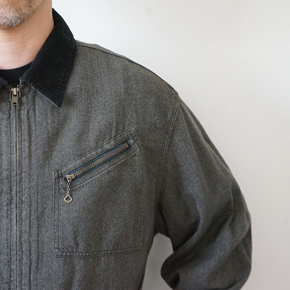 A.PRESSE - Vintage Black Chambray Work Jacket