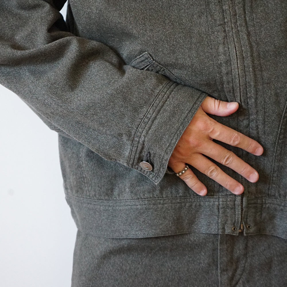 A.PRESSE - Vintage Black Chambray Work Jacket