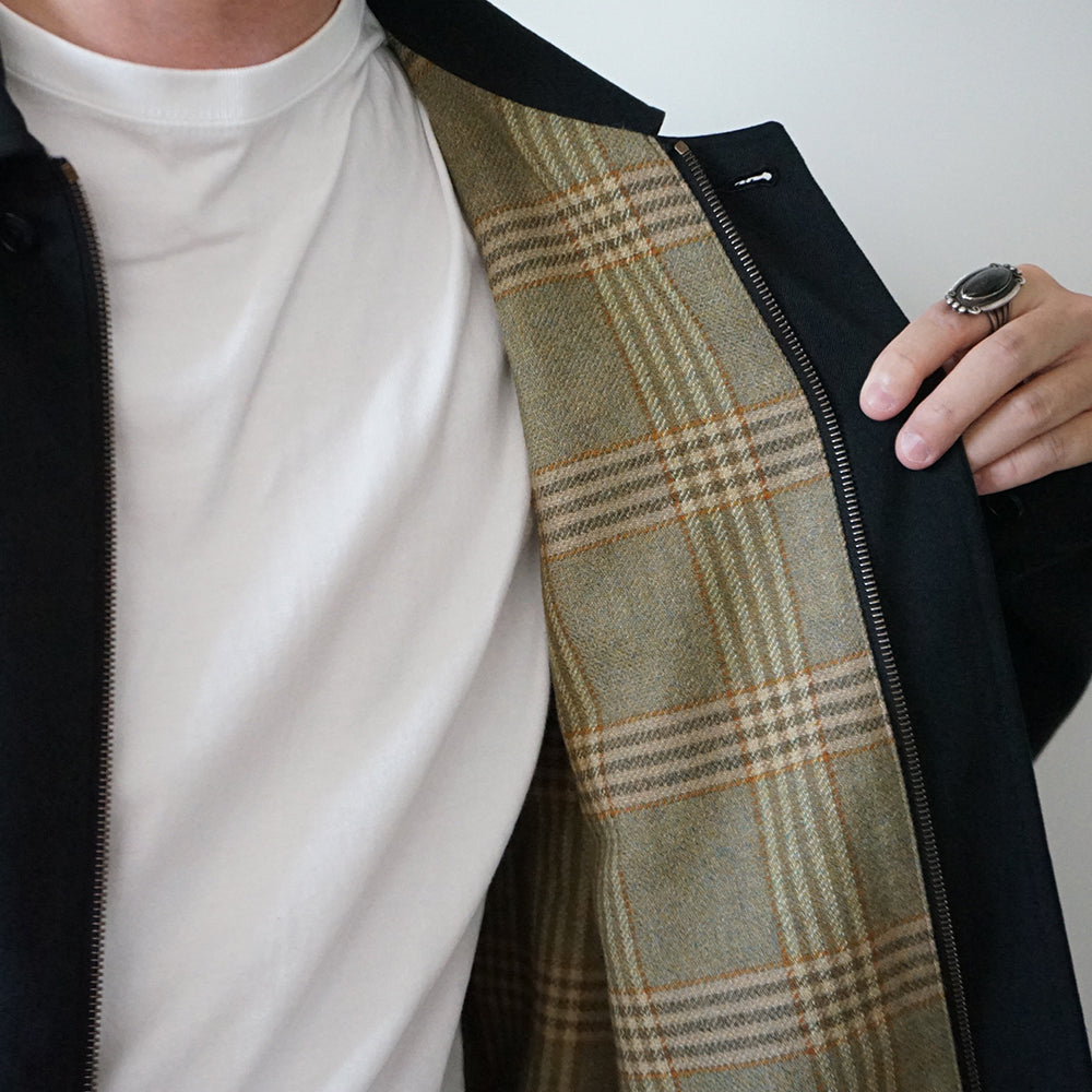 A.PRESSE -Washed Silk Harrington Jacket