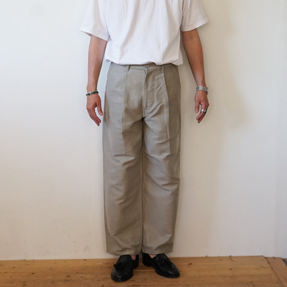 Graphpaper - Cotton Double Serge Two Tuck Pants