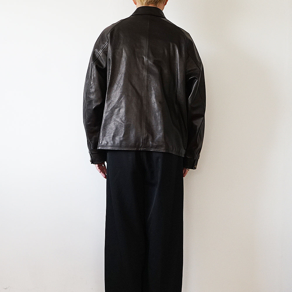 A.PRESSE - Leather Coach Jacket