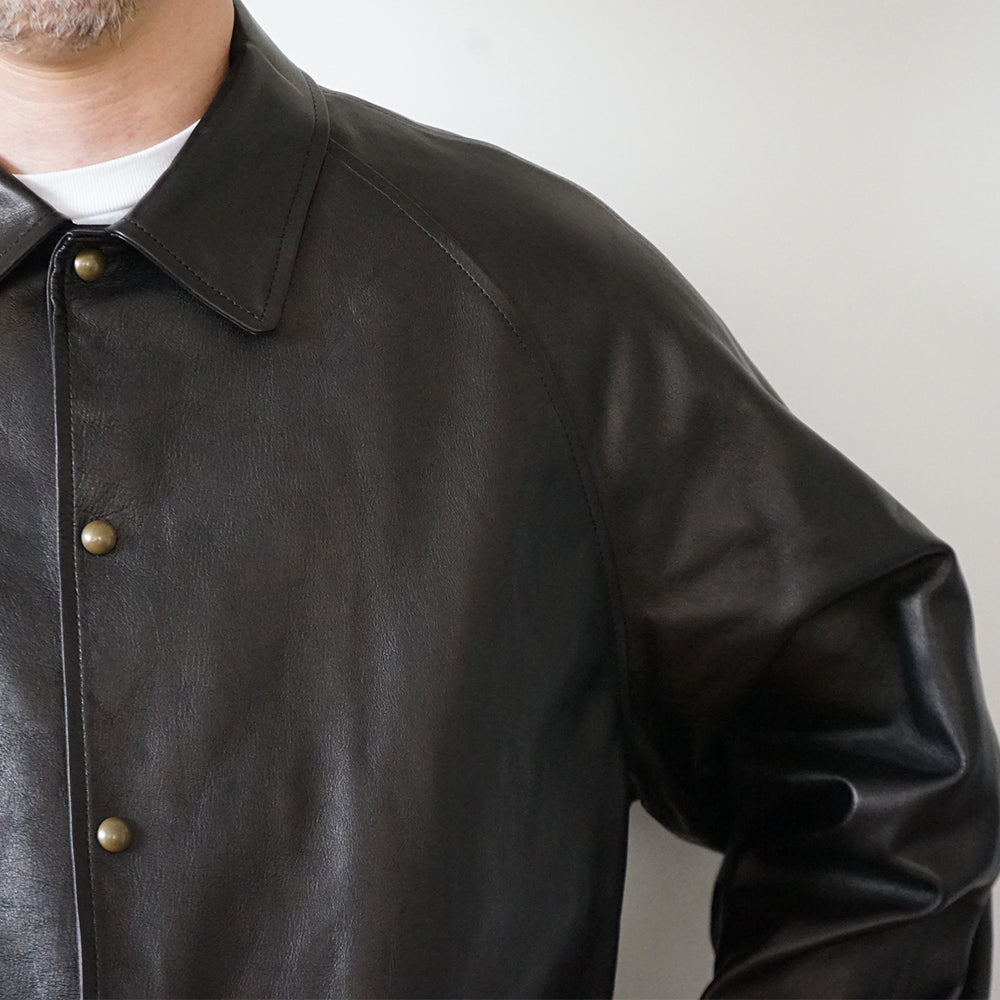 A.PRESSE - Leather Coach Jacket
