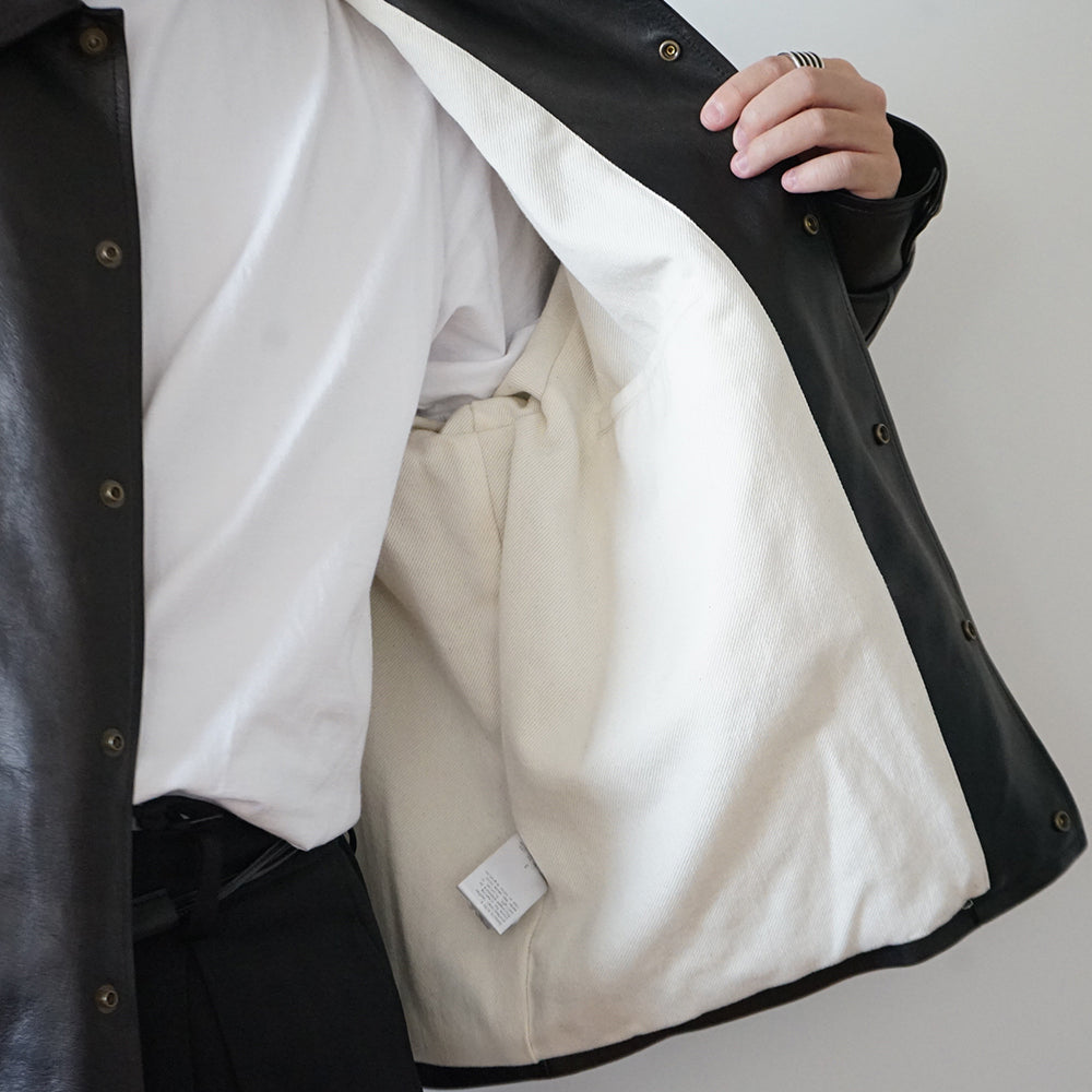 A.PRESSE - Leather Coach Jacket