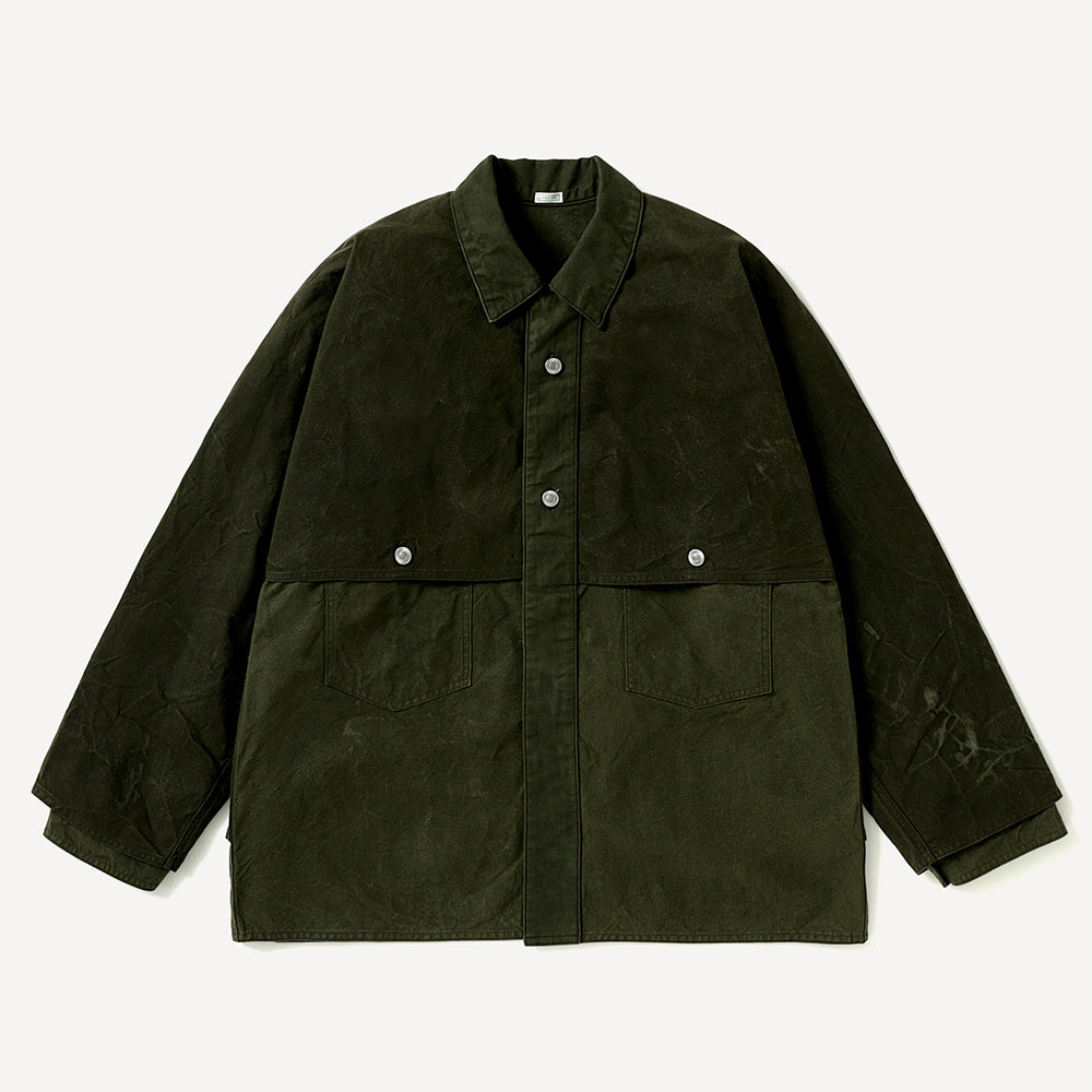 A.PRESSE - Vintage Cotton Silk Oiled Tent Cloth Logger Jacket