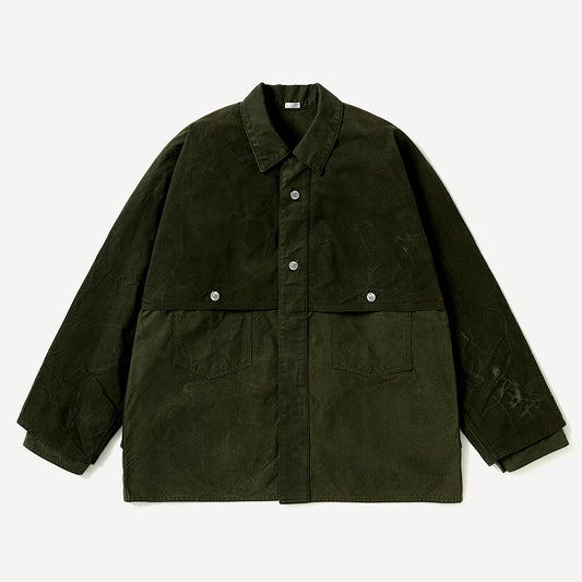 A.PRESSE - Vintage Cotton Silk Oiled Tent Cloth Logger Jacket