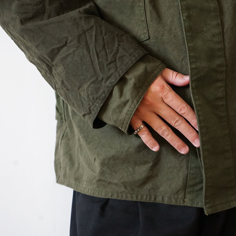 A.PRESSE - Vintage Cotton Silk Oiled Tent Cloth Logger Jacket