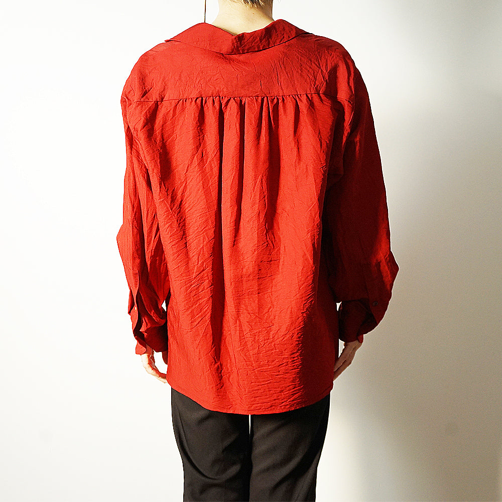 blurhms - Washed Wool Silk French Shawl Collar Shirt (Women's)