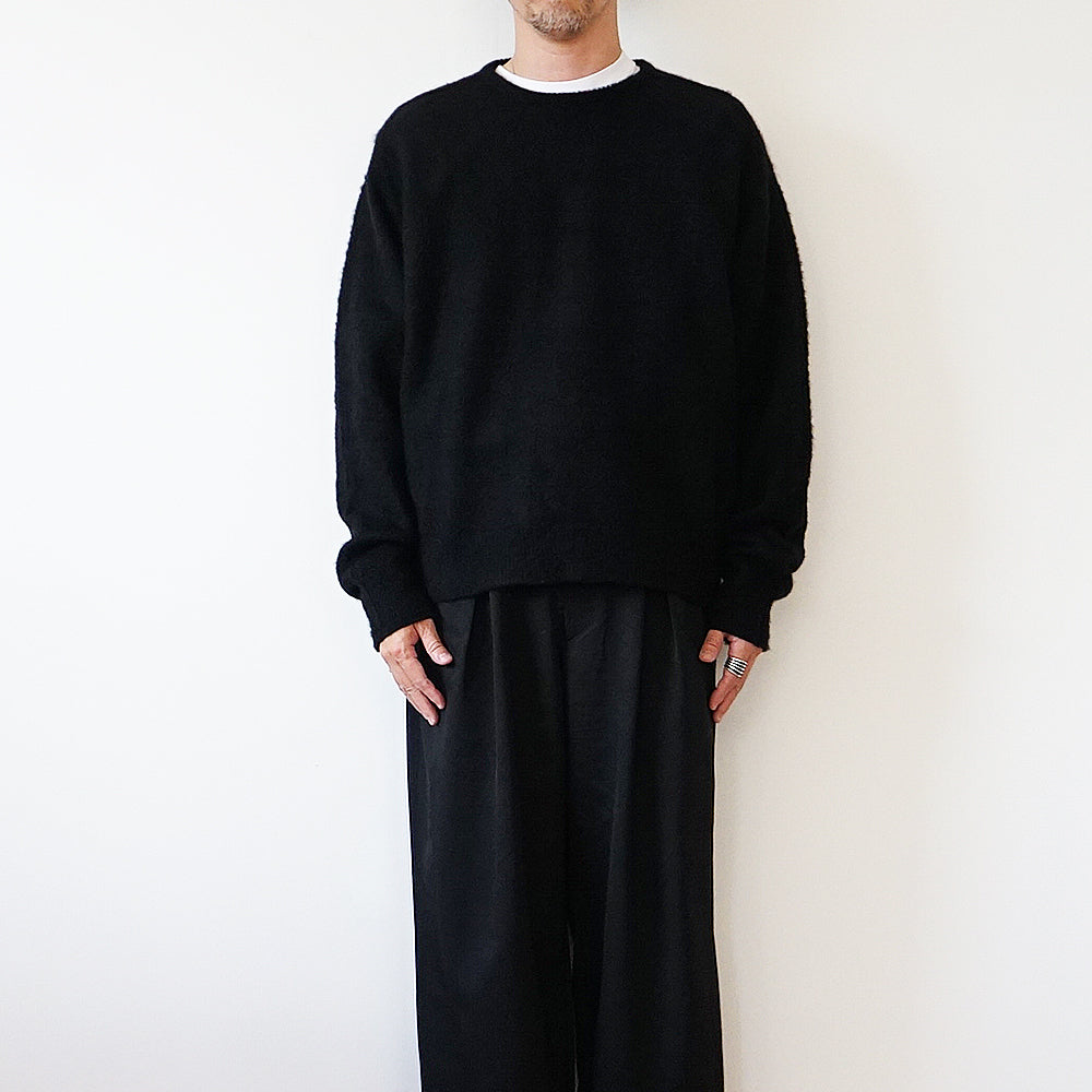 A.PRESSE - Brushed Cashmere Middle Gauge  Pullover Sweater