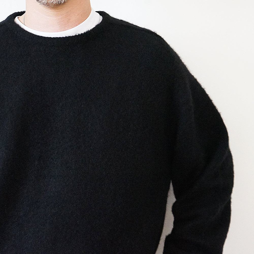 A.PRESSE - Brushed Cashmere Middle Gauge  Pullover Sweater