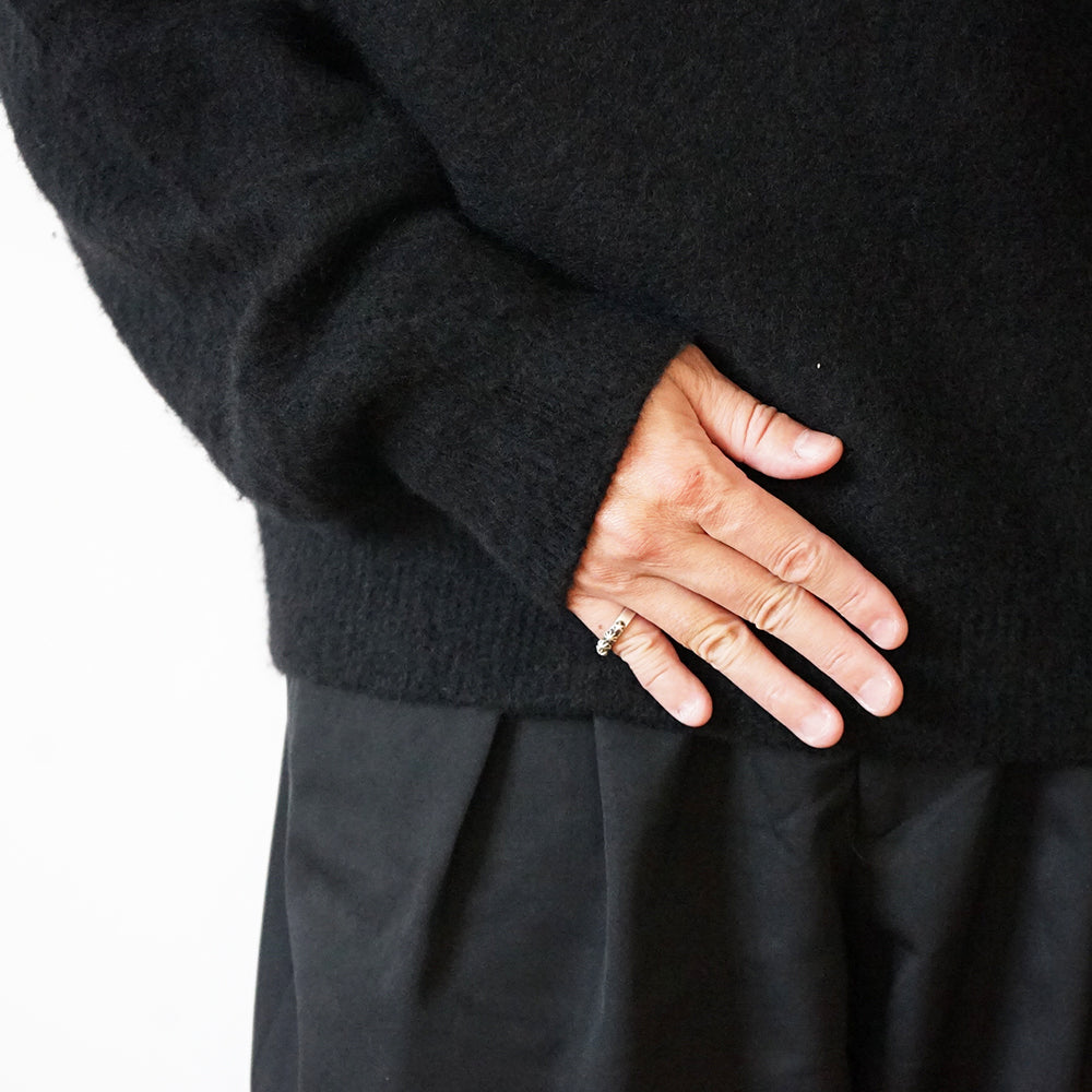 A.PRESSE - Brushed Cashmere Middle Gauge  Pullover Sweater