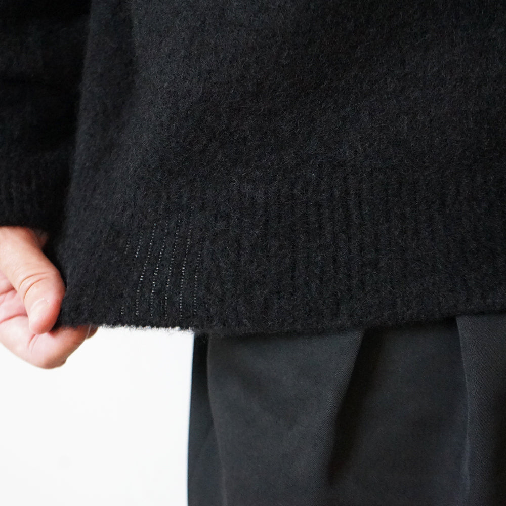 A.PRESSE - Brushed Cashmere Middle Gauge  Pullover Sweater