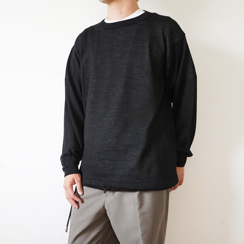 BATONER - RAMIE WOOL CREW NECK