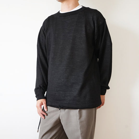 BATONER - RAMIE WOOL CREW NECK