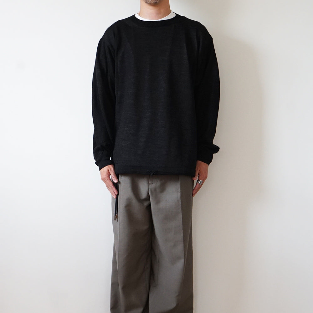 BATONER - RAMIE WOOL CREW NECK