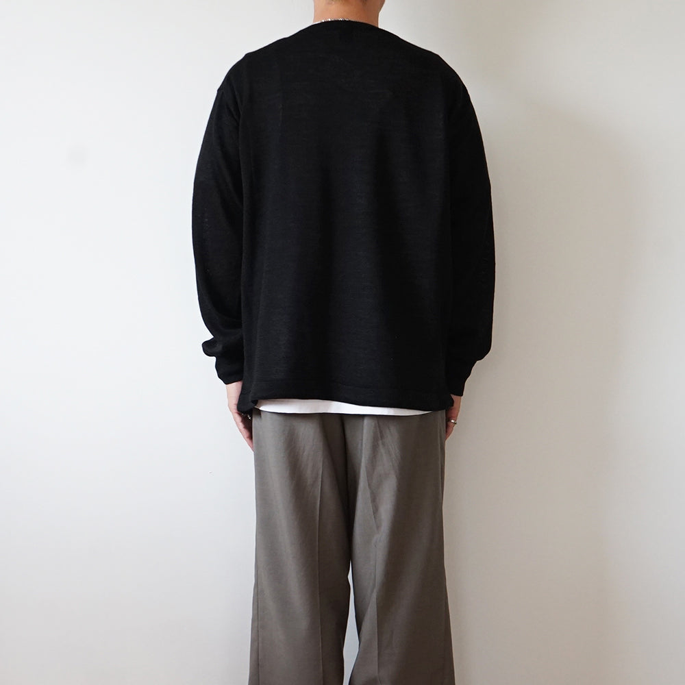 BATONER - RAMIE WOOL CREW NECK