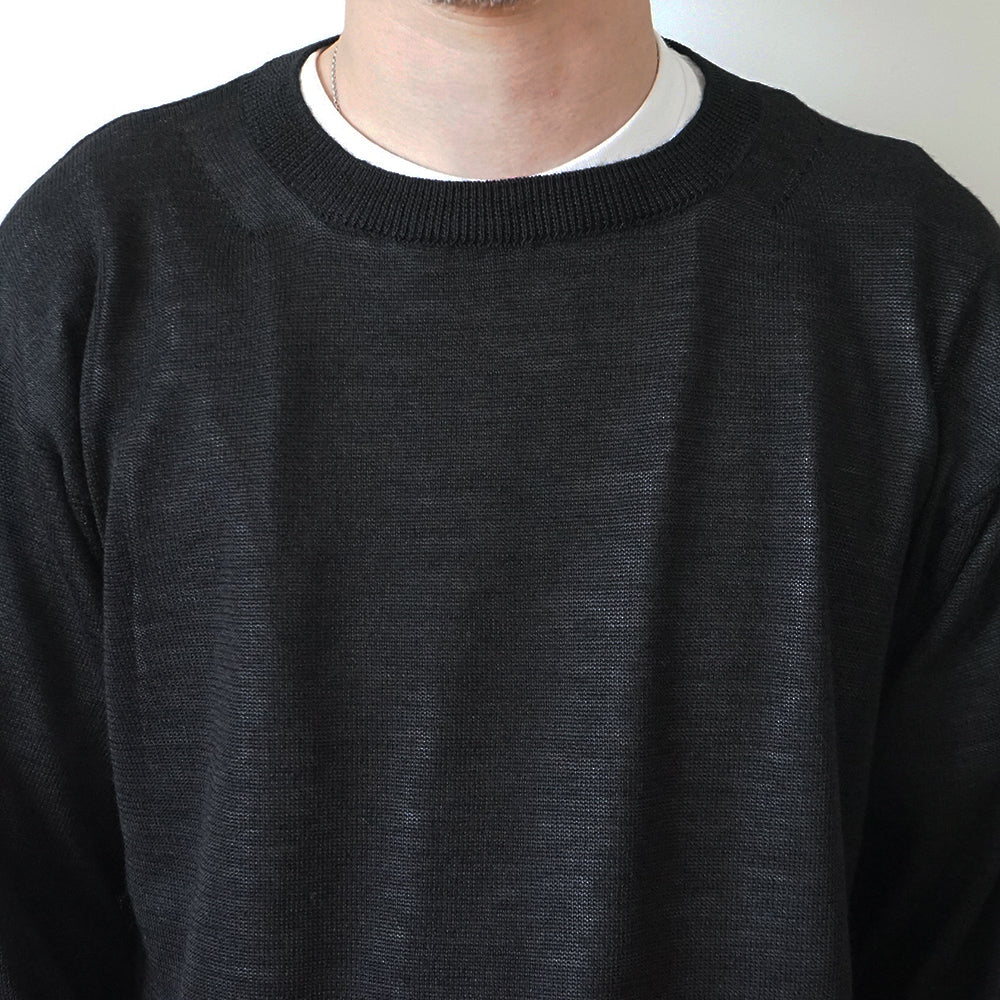 BATONER - RAMIE WOOL CREW NECK